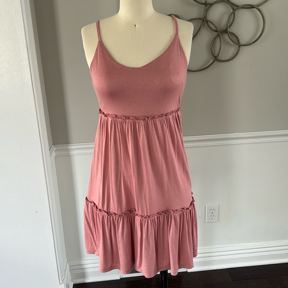 Pink cotton spring dress